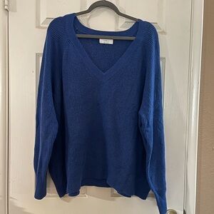 Old Navy Deep Blue V-Neck Sweater